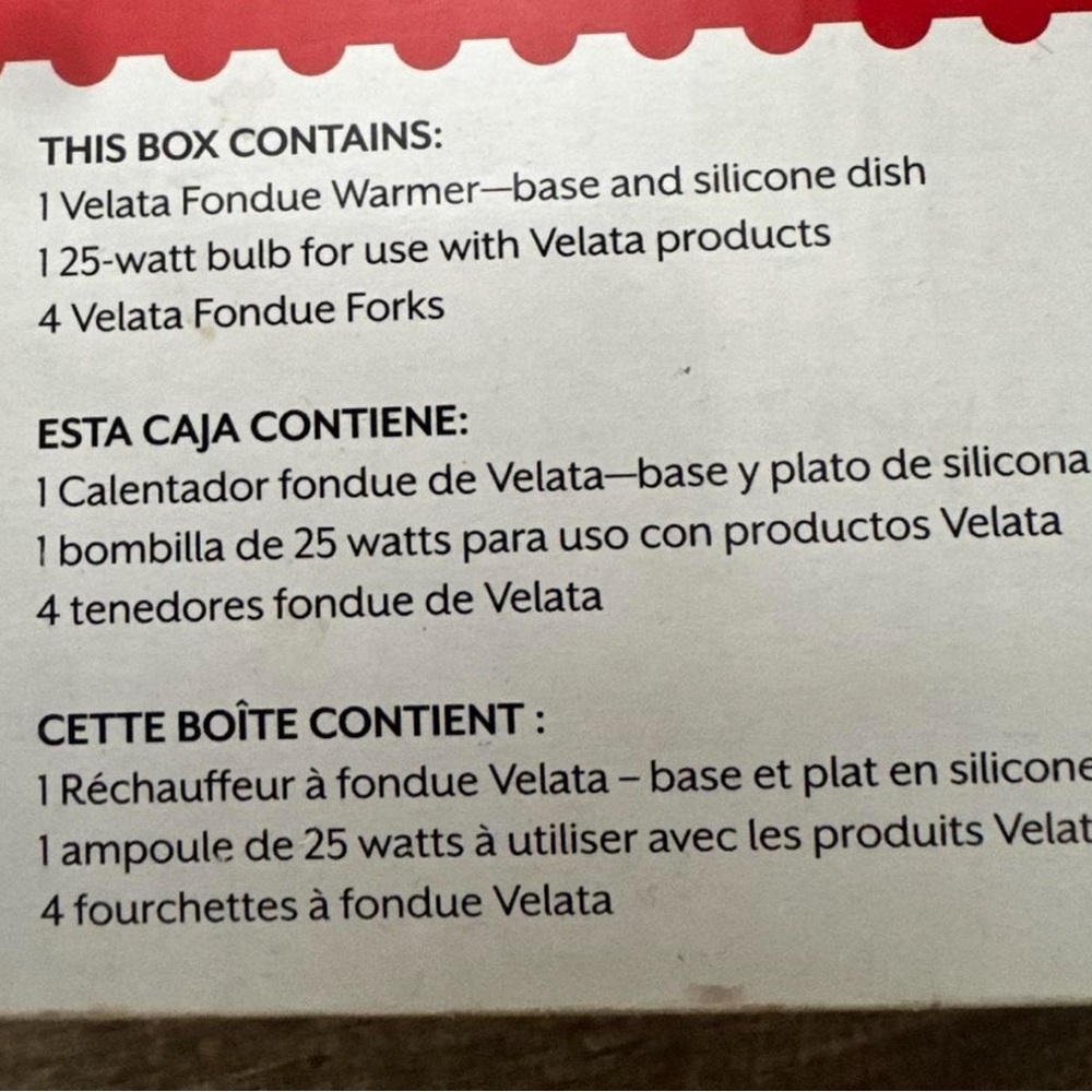 New Scentsy Red Fondue Warmer Set - Picture 3 of 5
